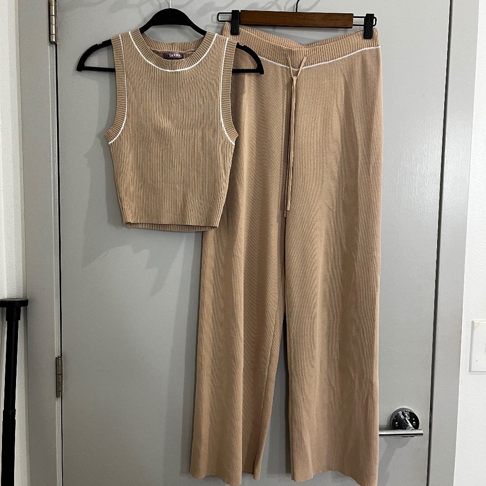 Tan Sleeveless Crop Top